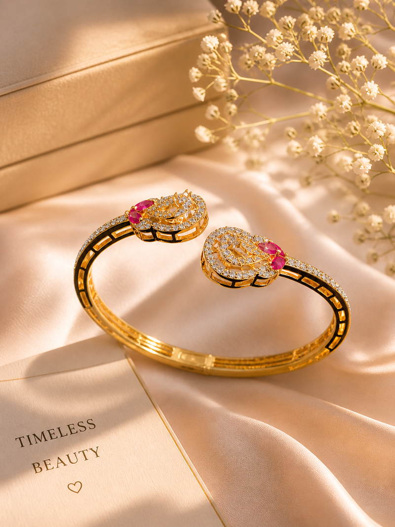 Pink Stone & Zircon Accents for Women