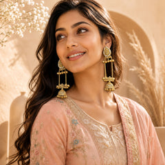 Kashmiri Gulnaar Heritage Earrings