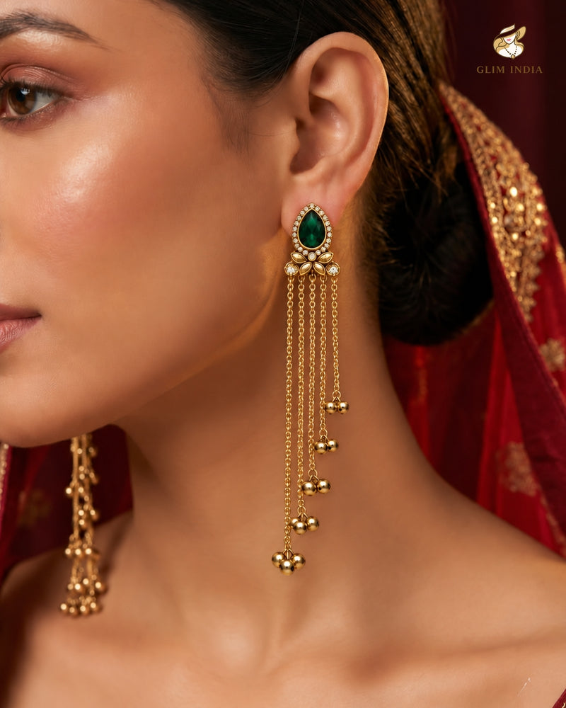 Kashmir Gulnaar Cascade Earrings