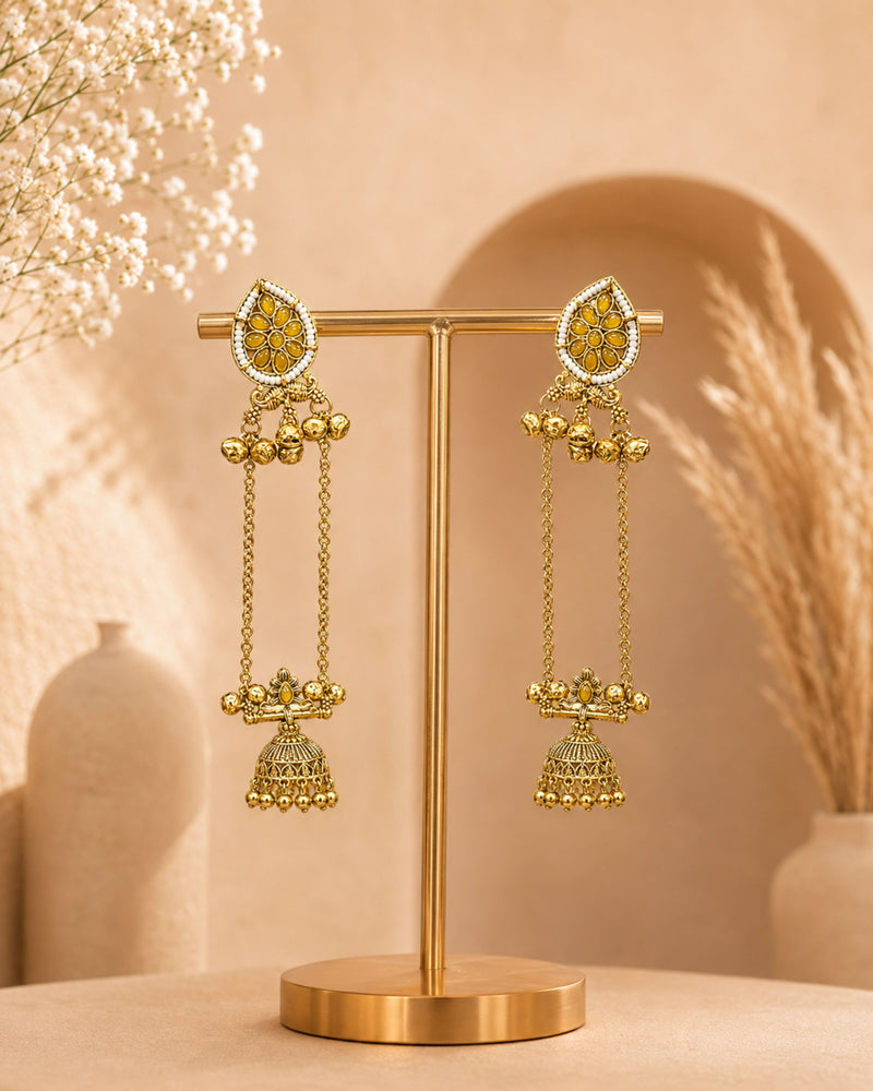 Kashmiri Gulnaar Heritage Earrings