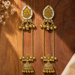 Kashmiri Gulnaar Heritage Earrings