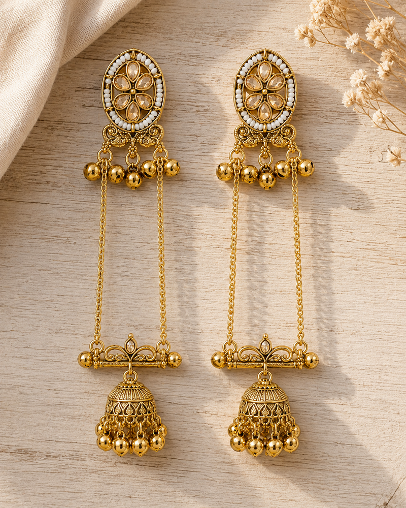 Shalimar Sage Kashmiri Earrings