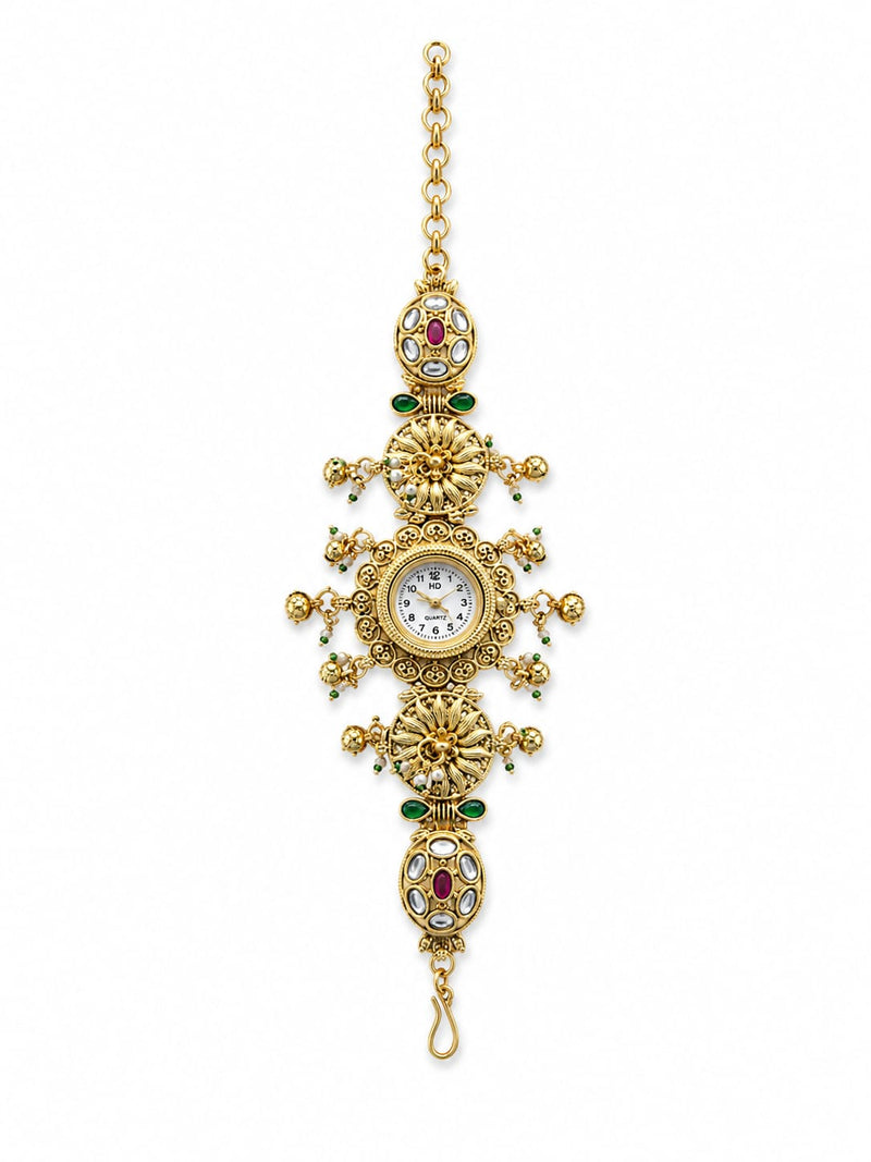 Rajsi Floral Kundan Heritage Jewellery Watch
