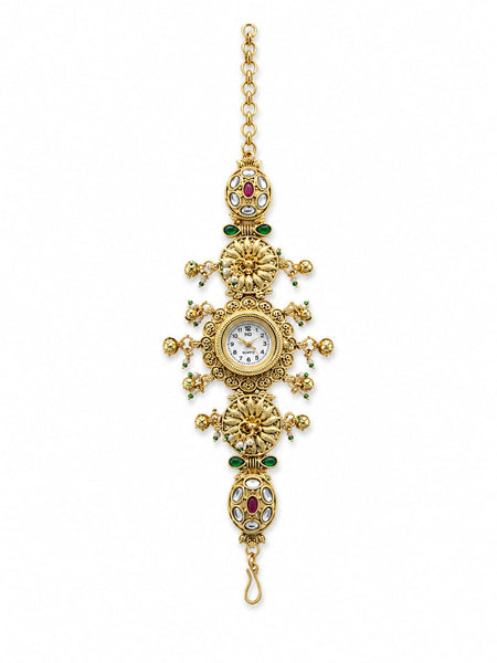 Rajsi Floral Kundan Heritage Jewellery Watch