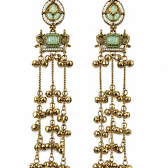 Kashmiri Zoon Bell Cascade Earrings