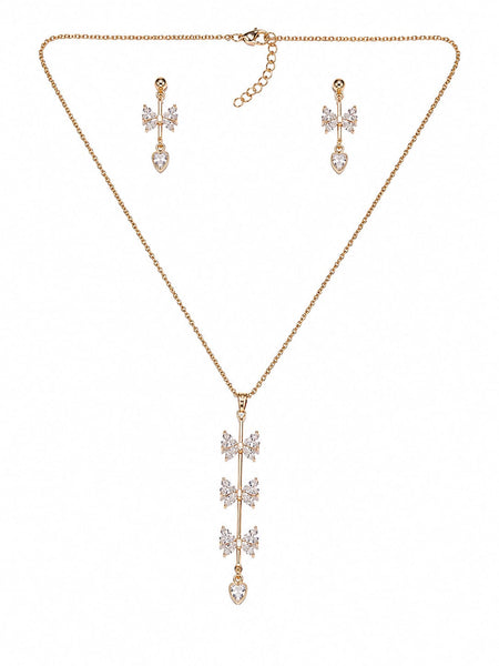 Celeste Bow Cascade Necklace Set