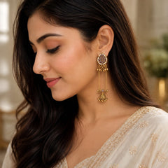 Kashmiri Gulnaar Heritage Earrings