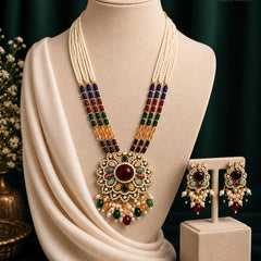 Royal Mosaic Pearl Necklace Set