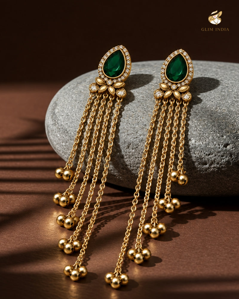 Kashmir Gulnaar Cascade Earrings