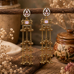 Kashmiri Zoon Bell Cascade Earrings