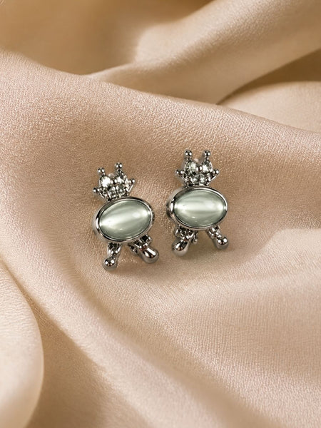Gold Floral Stud Earrings with Pearl Drop | Earrings for Women