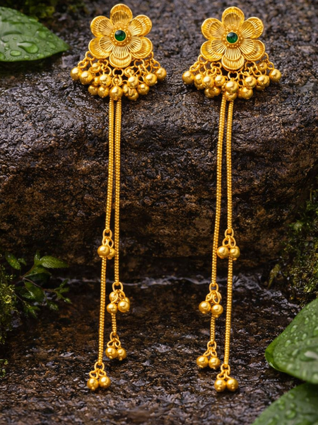 Traditional Floral Jhumka Earrings
