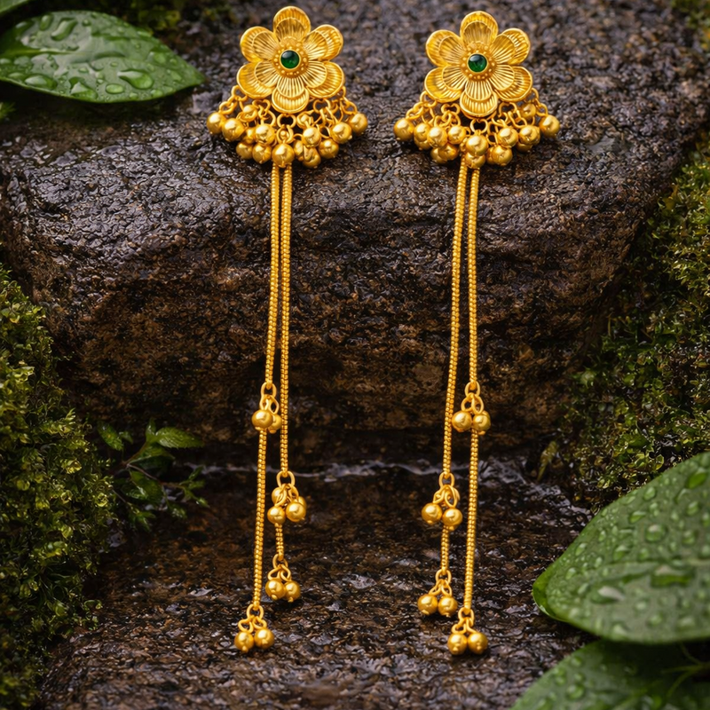 Traditional Floral Jhumka Earrings