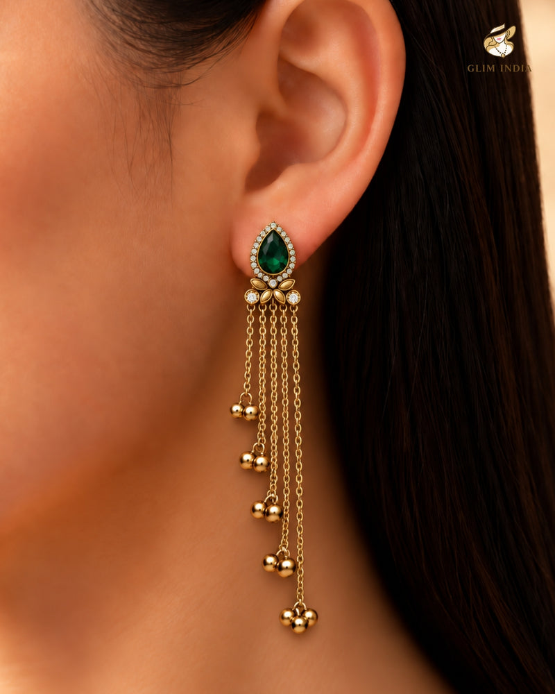 Kashmir Gulnaar Cascade Earrings