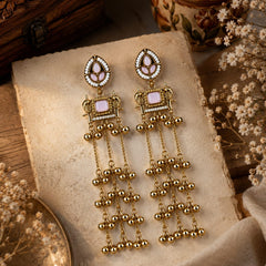 Kashmiri Zoon Bell Cascade Earrings