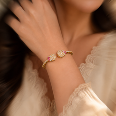 Pink Stone & Zircon Accents for Women