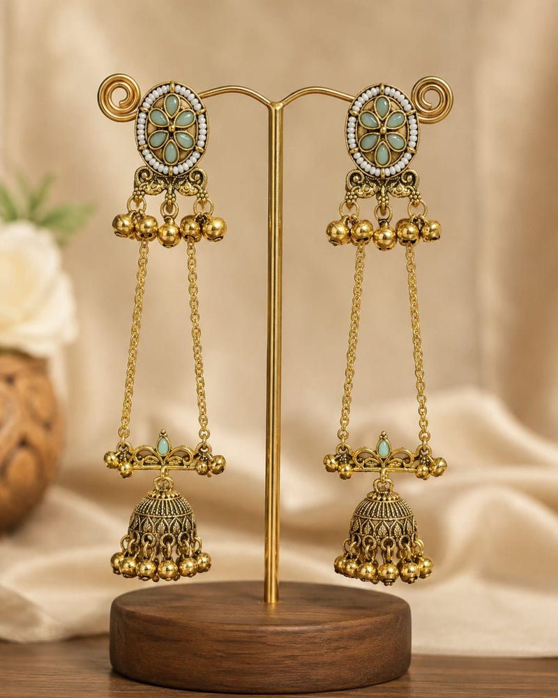 Shalimar Sage Kashmiri Earrings