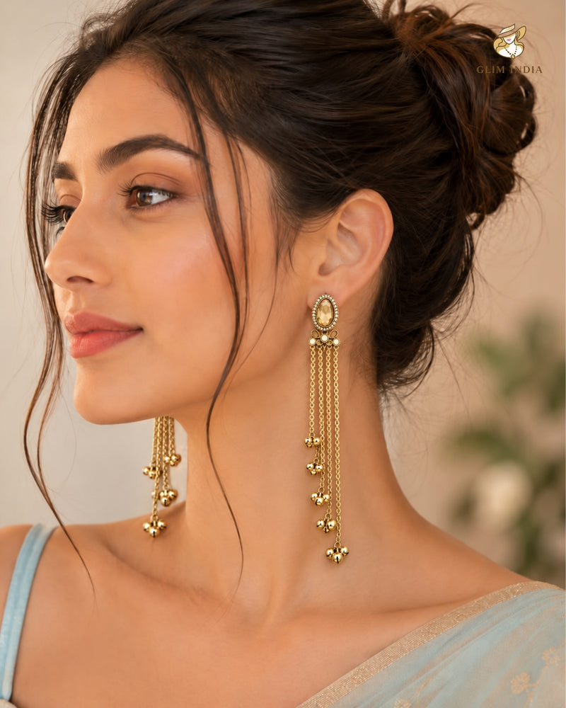 Kashmir Gulnaar Cascade Earrings
