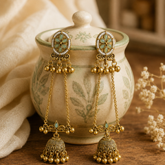 Shalimar Sage Kashmiri Earrings