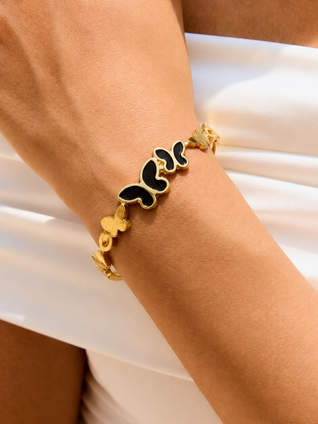 Midnight Butterfly Gold Bracelet | Bracelet for Women