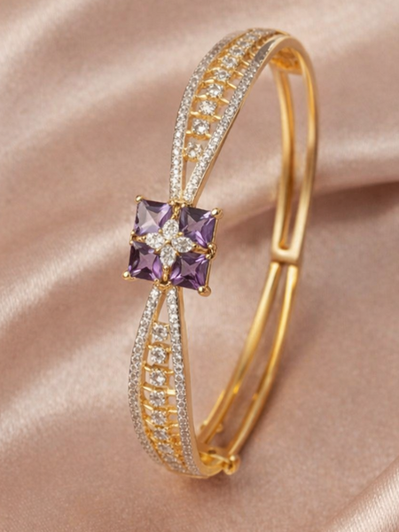 Royal Amethyst Tone Bracelet with Accents
