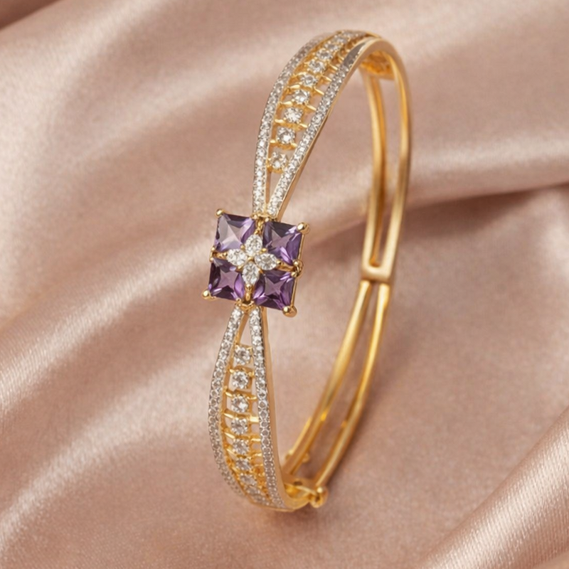 Royal Amethyst Tone Bracelet with Accents