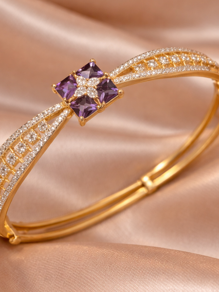 Royal Amethyst Tone Bracelet with Accents