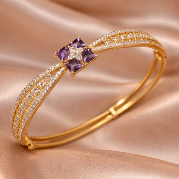 Royal Amethyst Tone Bracelet with Accents