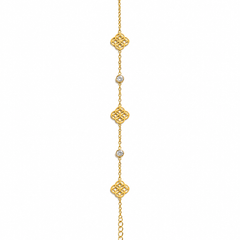 Golden Clover Sparkle Bracelet