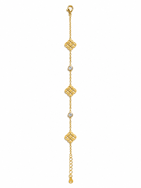Golden Clover Sparkle Bracelet
