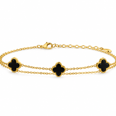 Midnight Clover Trio Bracelet