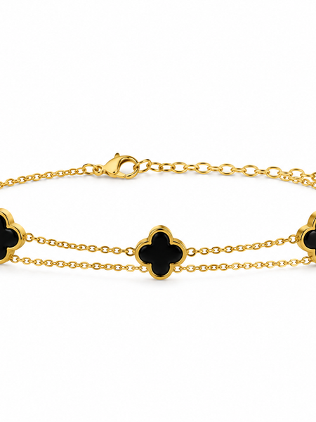 Midnight Clover Trio Bracelet