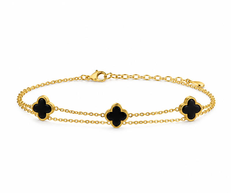 Midnight Clover Trio Bracelet