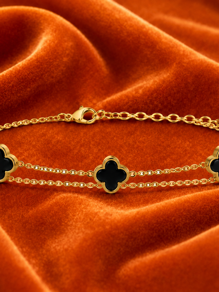 Midnight Clover Trio Bracelet