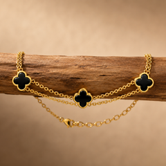 Midnight Clover Trio Bracelet