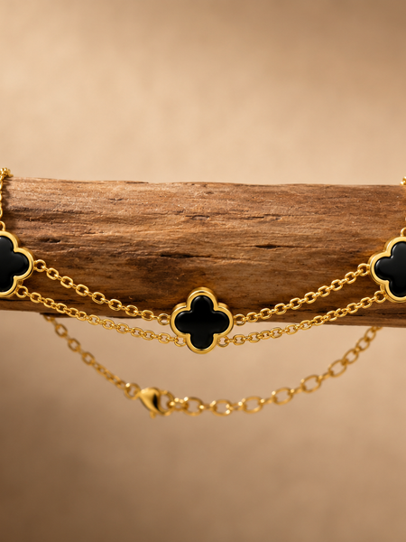 Midnight Clover Trio Bracelet