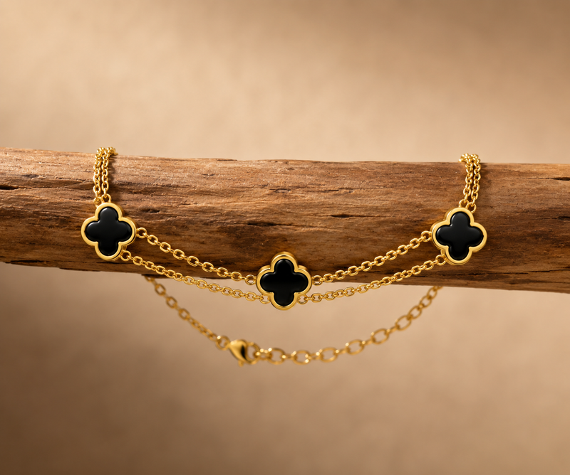 Midnight Clover Trio Bracelet