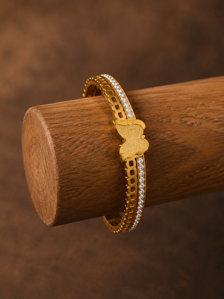 Golden Butterfly Double-Band Bracelet