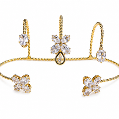 Golden Blossom Adjustable Crystal Ring | Ring for Women