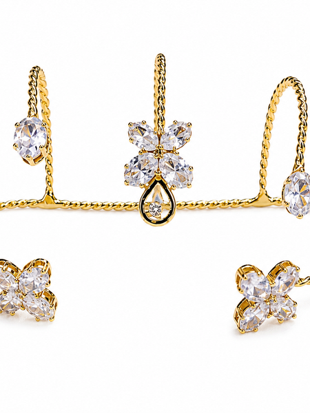 Golden Blossom Adjustable Crystal Ring | Ring for Women