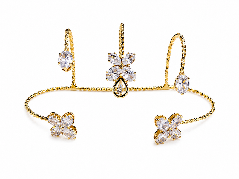 Golden Blossom Adjustable Crystal Ring | Ring for Women