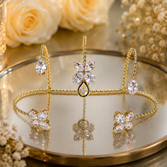 Golden Blossom Adjustable Crystal Ring | Ring for Women