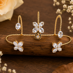 Golden Blossom Adjustable Crystal Ring | Ring for Women