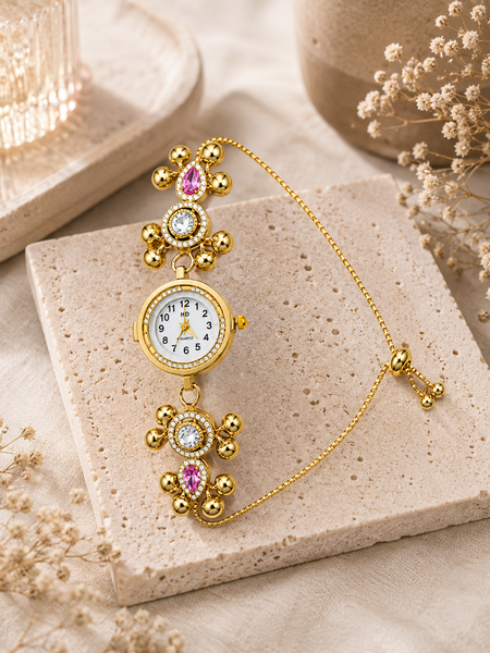 Royal Blossom Gold Bracelet Watch