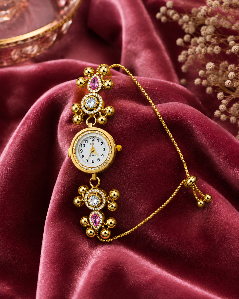 Royal Blossom Gold Bracelet Watch