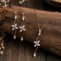 Celeste Crystal Floral Jewelry Set