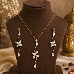 Celeste Crystal Floral Jewelry Set