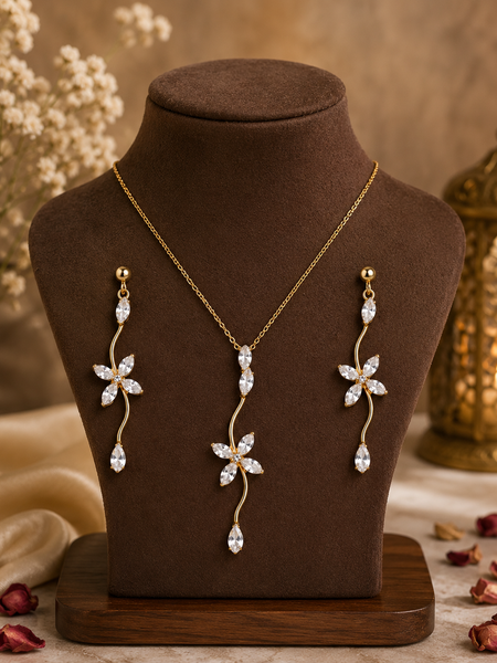 Celeste Crystal Floral Jewelry Set
