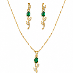 Emerald Vine Elegance Necklace Set