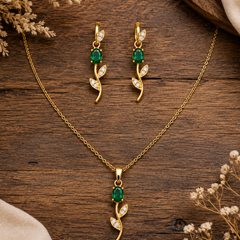 Emerald Vine Elegance Necklace Set